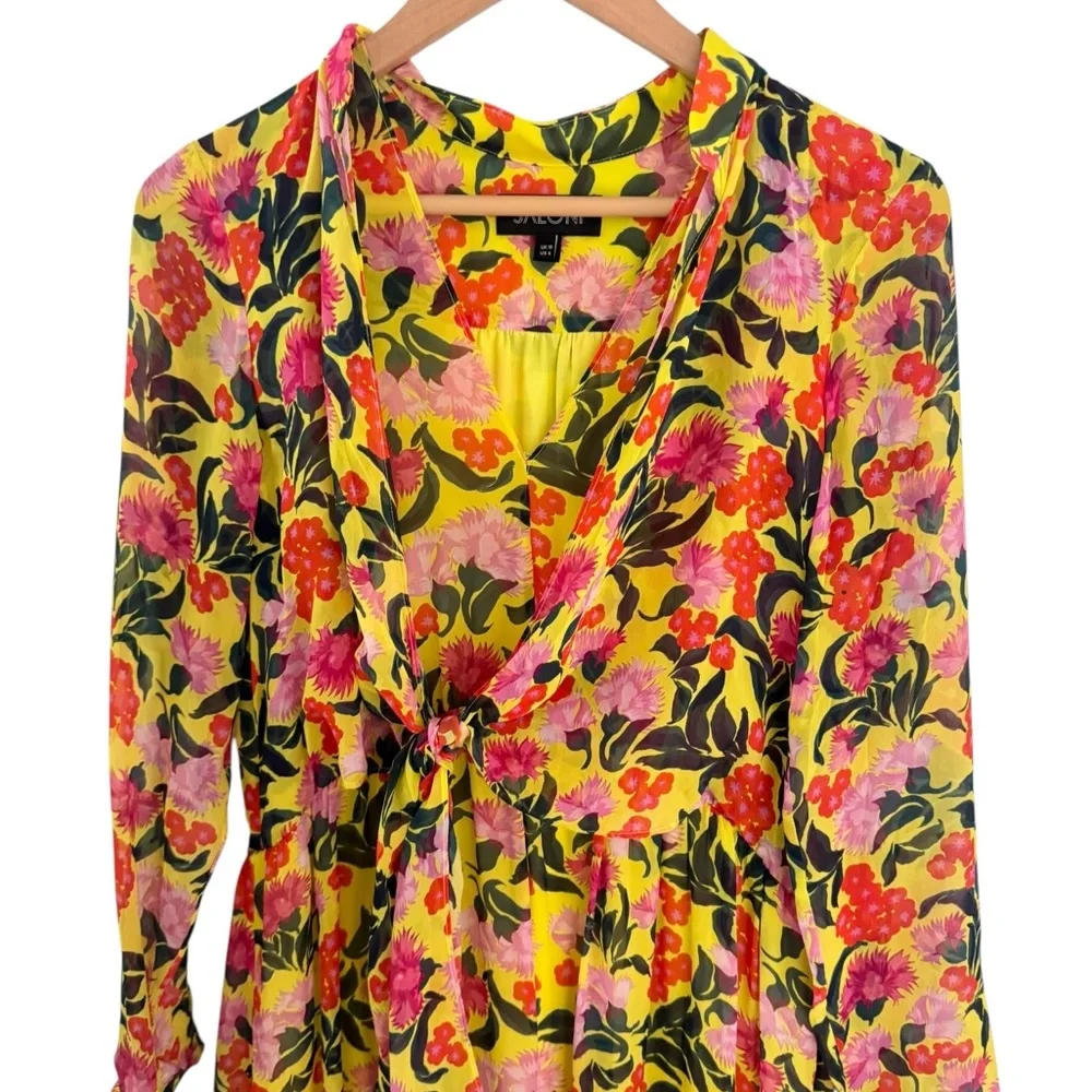 Saloni Alexia Azalea Silk Maxi Dress - Picture 8 of 14